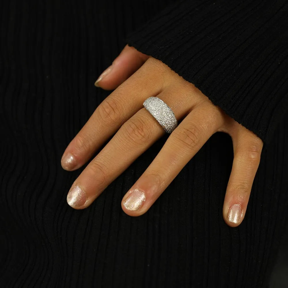 Bague en Or jaune 18k avec Diamants