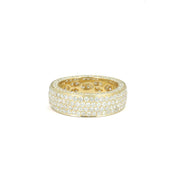Bague en Or jaune 18k avec Diamants - Style "Eternity"