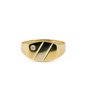 Bague en Or jaune 18k avec Zirconium