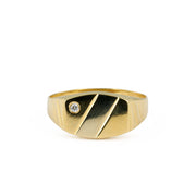 Bague en Or jaune 18k avec Zirconium