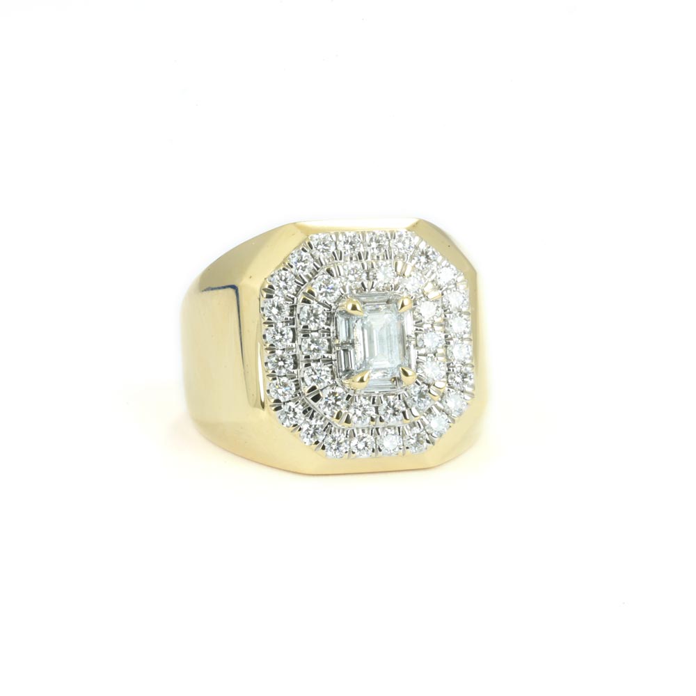 Bague en Or jaune 18k et Diamants