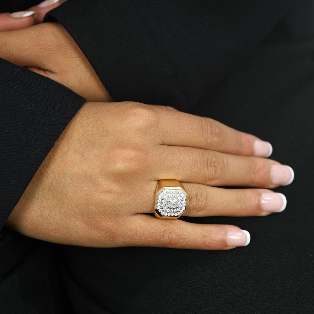 Bague en Or jaune 18k et Diamants