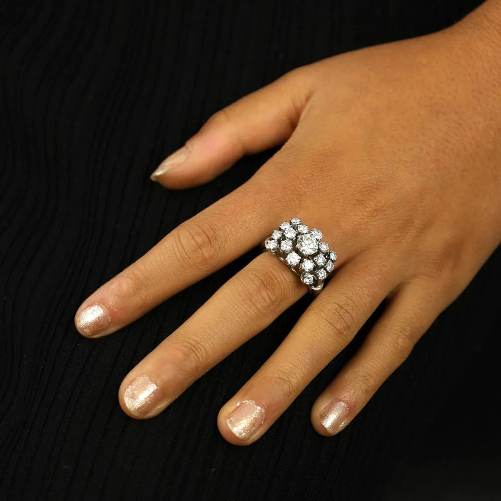 Bague en Platine avec Diamants