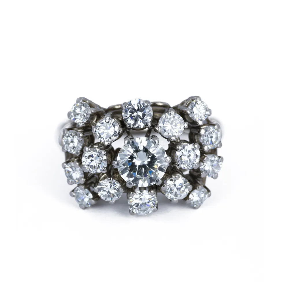 Bague en Platine avec Diamants