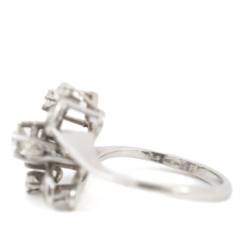 Bague en or blanc 18k avec Diamants