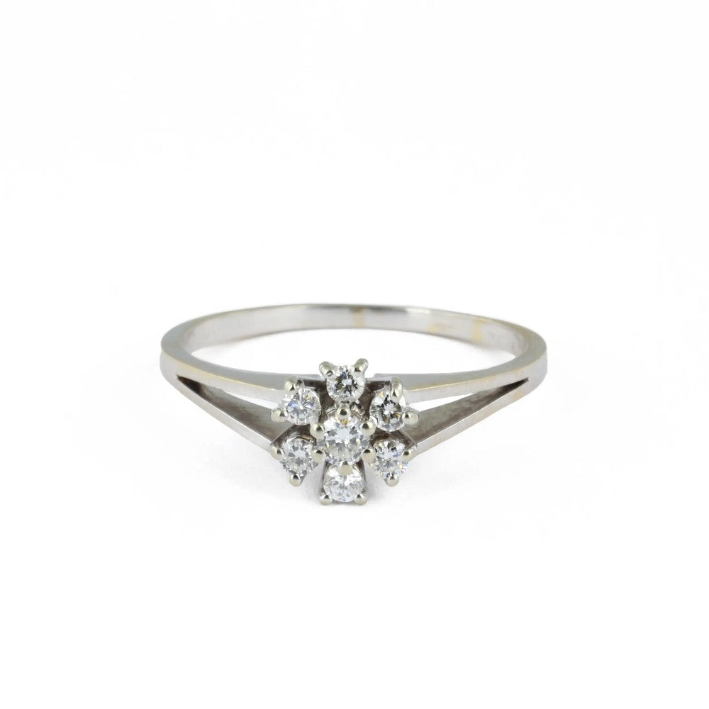 Bague en or blanc 18k avec Diamants