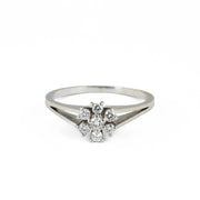 Bague en or blanc 18k avec Diamants