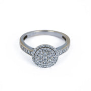 Bague en or blanc 18k avec Diamants