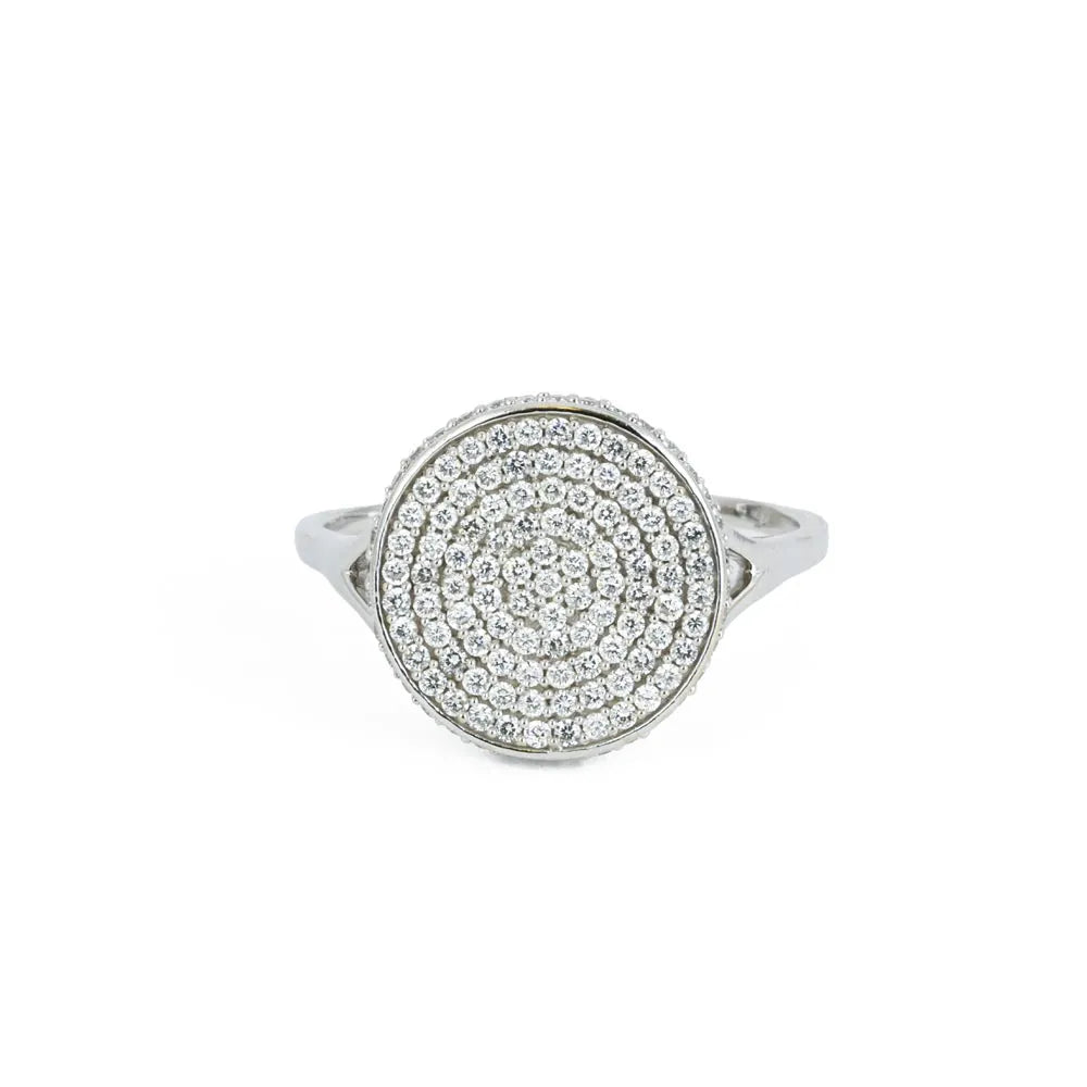 18k White Gold Ring with Diamonds