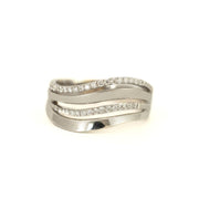 Bague en or blanc 18k avec Diamants