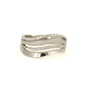 Bague en or blanc 18k avec Diamants