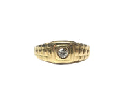 Bague en or jaune 14k avec Cubic Zirconium CZ