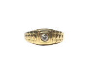 Bague en or jaune 14k avec Cubic Zirconium CZ