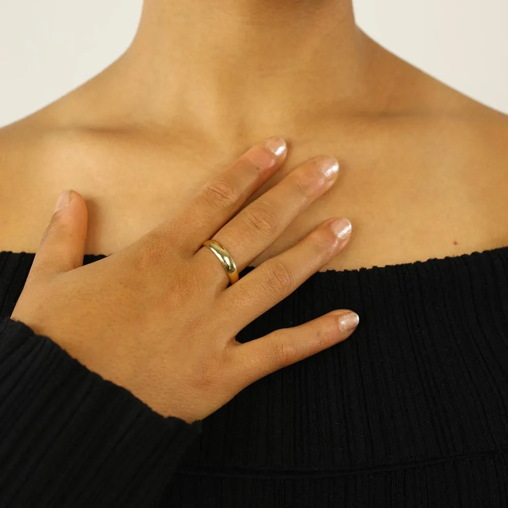 Bague en or jaune 18k - Anneau