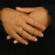 Bague en or jaune 18k avec Rubis