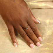 Bague en or jaune 18k avec Saphir