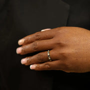 Bague en or jaune 18k avec Saphirs a Diamants