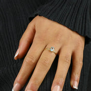 Bague en or jaune 18k avec Topaze