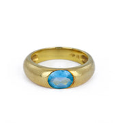 Bague en or jaune 18k avec Topaze
