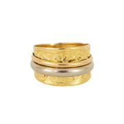 Bague en or jaune, rose et blanc 18k
