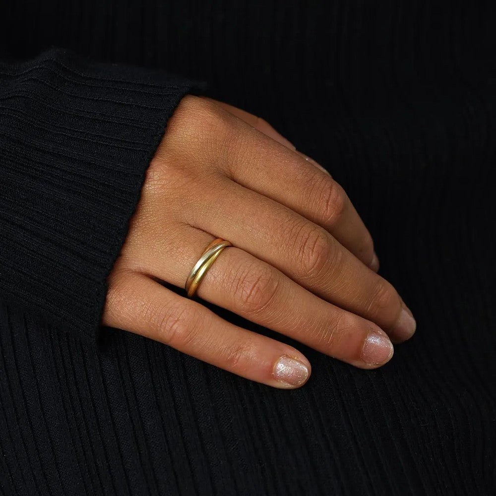 18k Yellow, Rose and White Gold Ring - Three Golds