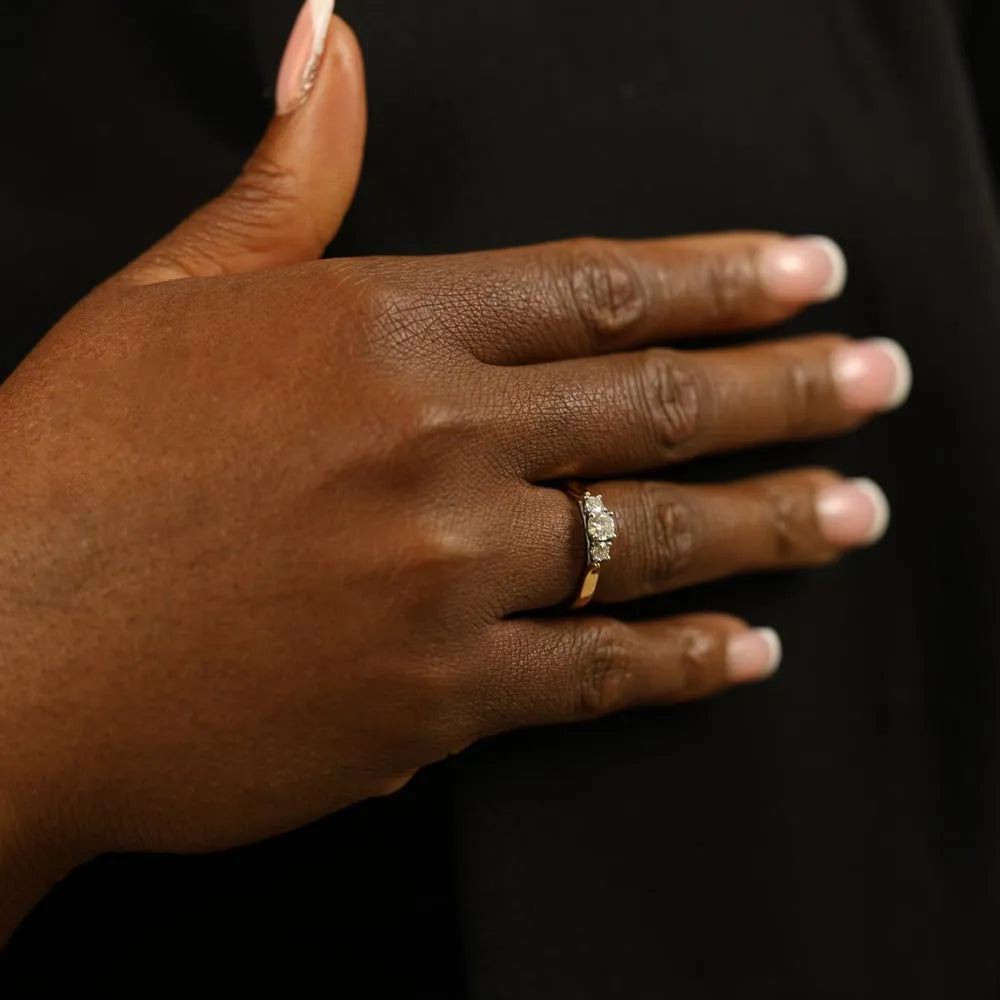 Bague en or rose 18k avec Diamants