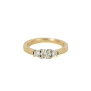 Bague en or rose 18k avec Diamants