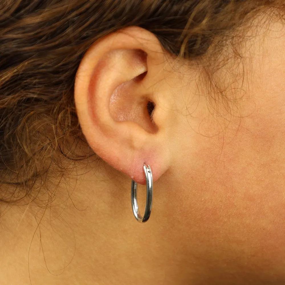Boucles d'oreilles "ESPRIT" en Argent - Style créoles