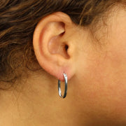 Boucles d'oreilles "ESPRIT" en Argent - Style créoles