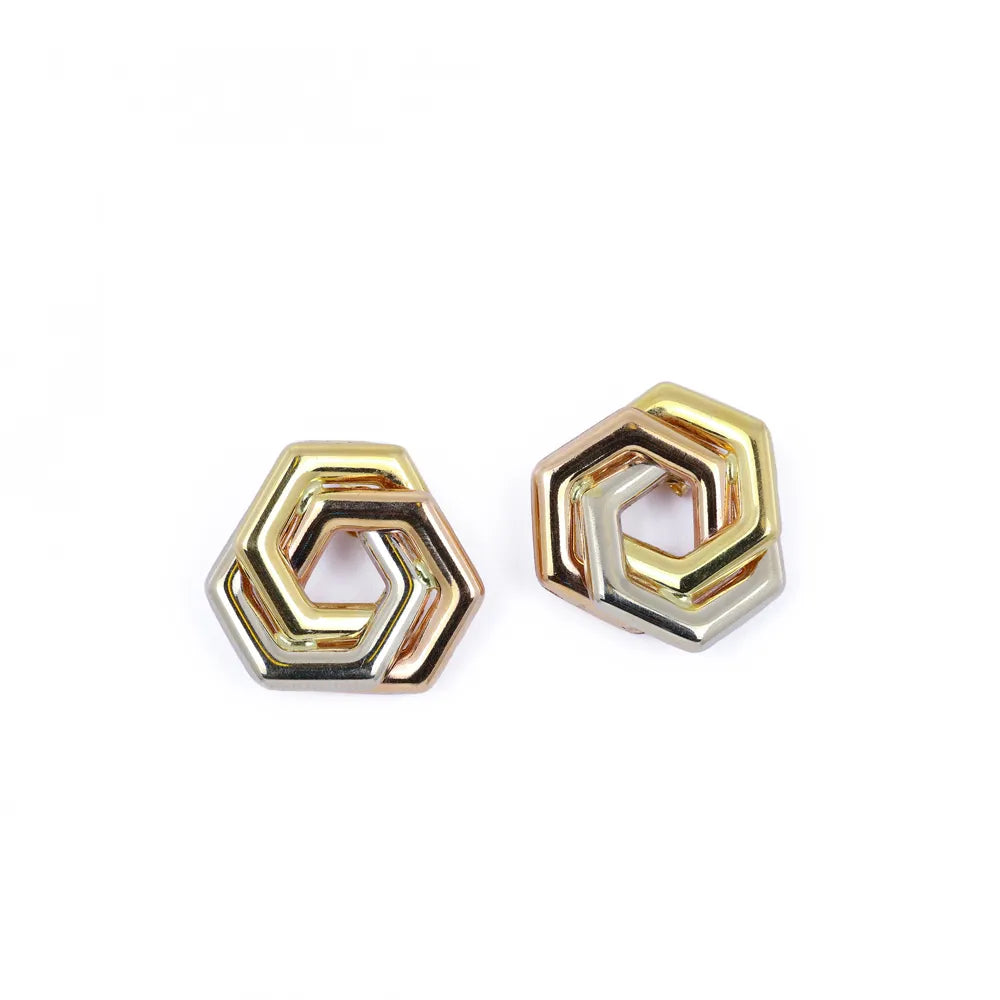 Boucles d'oreilles 3 Ors 18k