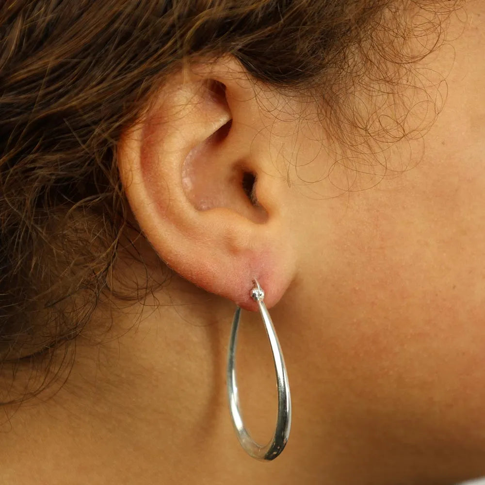 Boucles d'oreilles en Argent - Style créoles