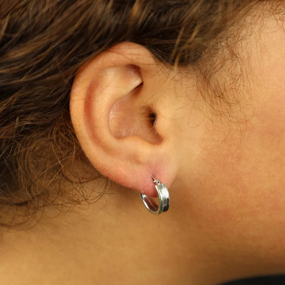 Boucles d'oreilles en Argent - Style créoles