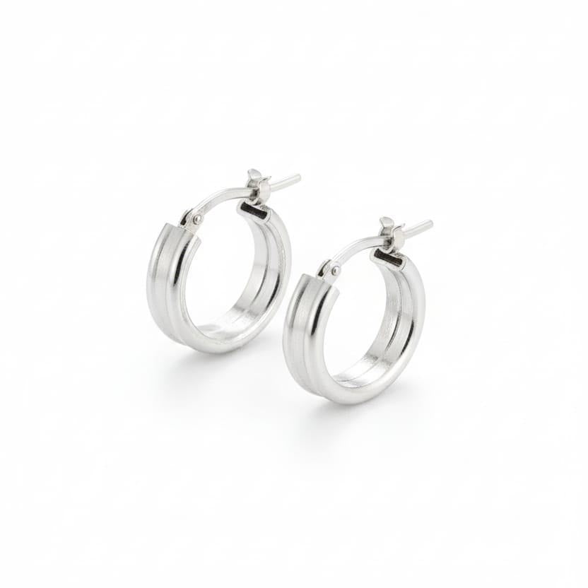 Boucles d'oreilles en Argent - Style créoles
