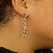 Boucles d'oreilles en Argent - Triple anneaux