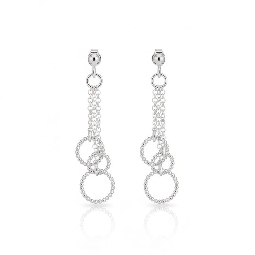 Boucles d'oreilles en Argent - Triple anneaux
