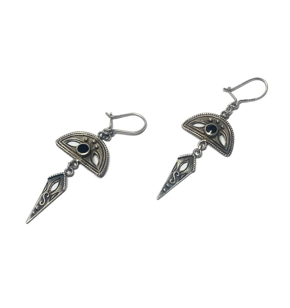 Boucles d'oreilles en Argent avec Onyx