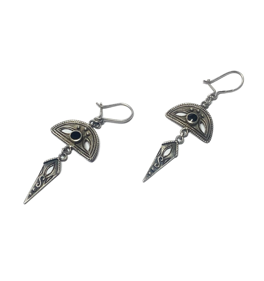Boucles d'oreilles en Argent avec Onyx