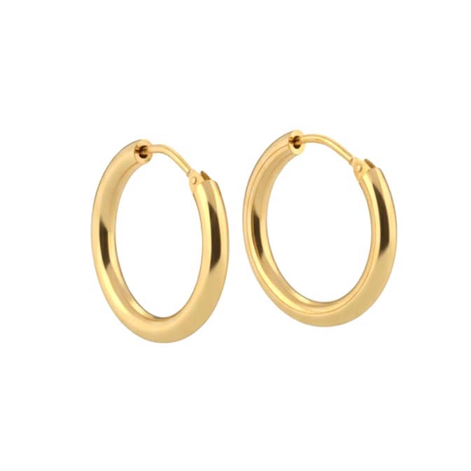 Boucles d'oreilles en Or 18 k - Style créoles
