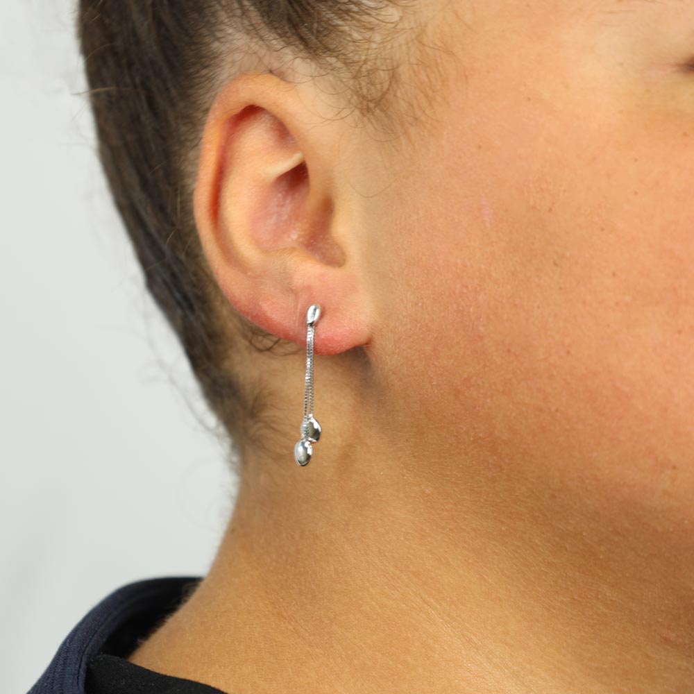 Boucles d'oreilles en Or blanc 18k