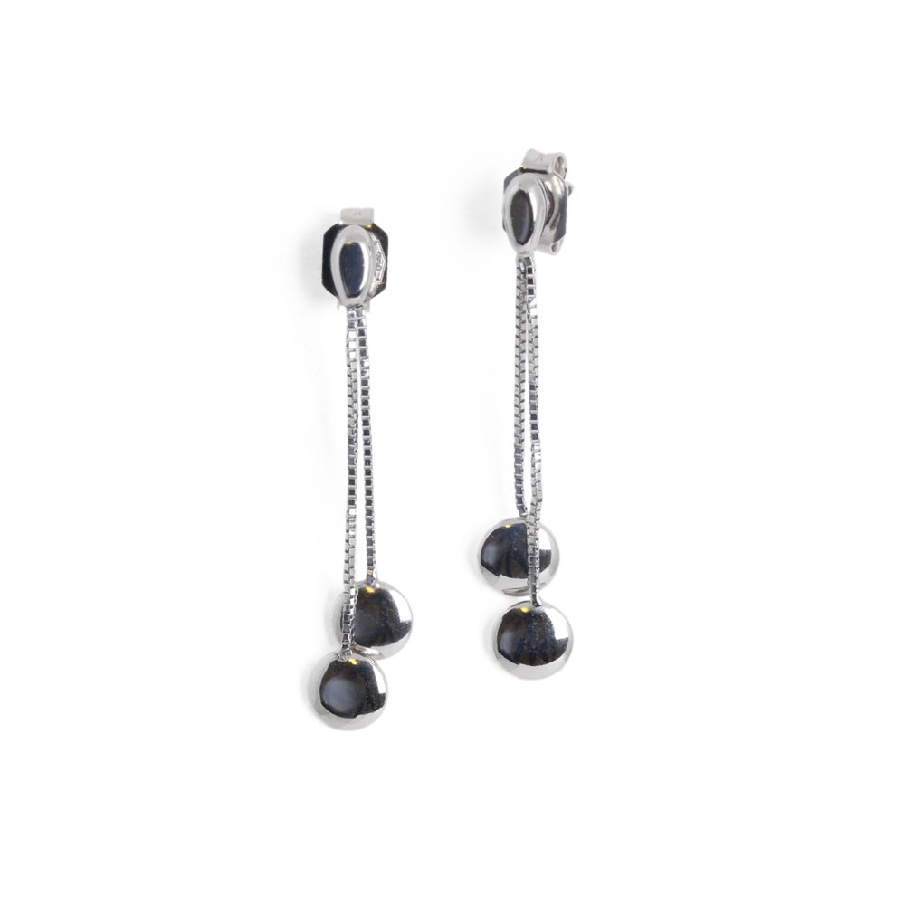 Boucles d'oreilles en Or blanc 18k