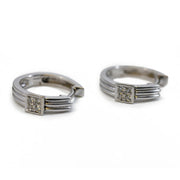 Boucles d'oreilles en Or blanc 18k avec Diamants