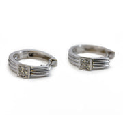 Boucles d'oreilles en Or blanc 18k avec Diamants