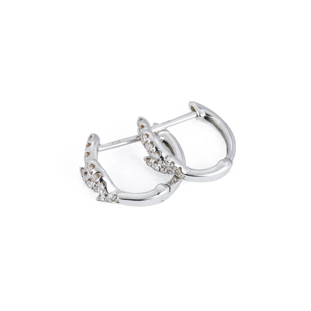 Boucles d'oreilles en Or blanc 18k avec Zirconiums