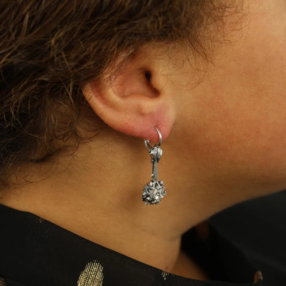 Boucles d'oreilles en Or blanc 18k avec Zirconiums