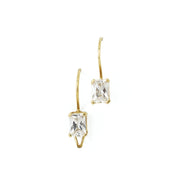 Boucles d'oreilles en Or jaune 14k avec Moissanites