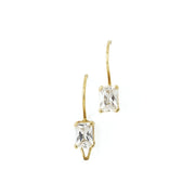 Boucles d'oreilles en Or jaune 14k avec Moissanites