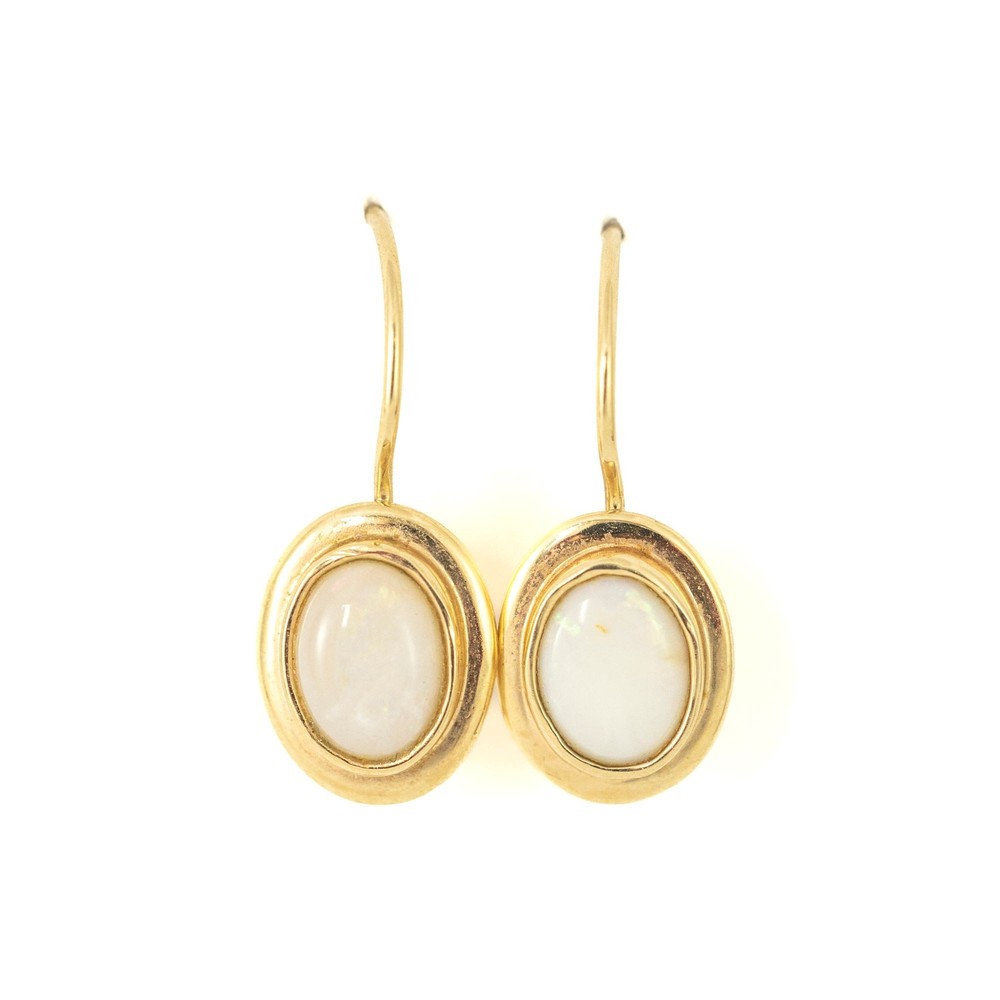 Boucles d'oreilles en Or jaune 14k avec Opales
