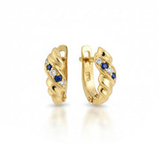 Boucles d'oreilles en Or jaune 14k avec Verre taillé