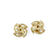 Boucles d'oreilles en Or jaune 18k - Motif "Tressé"