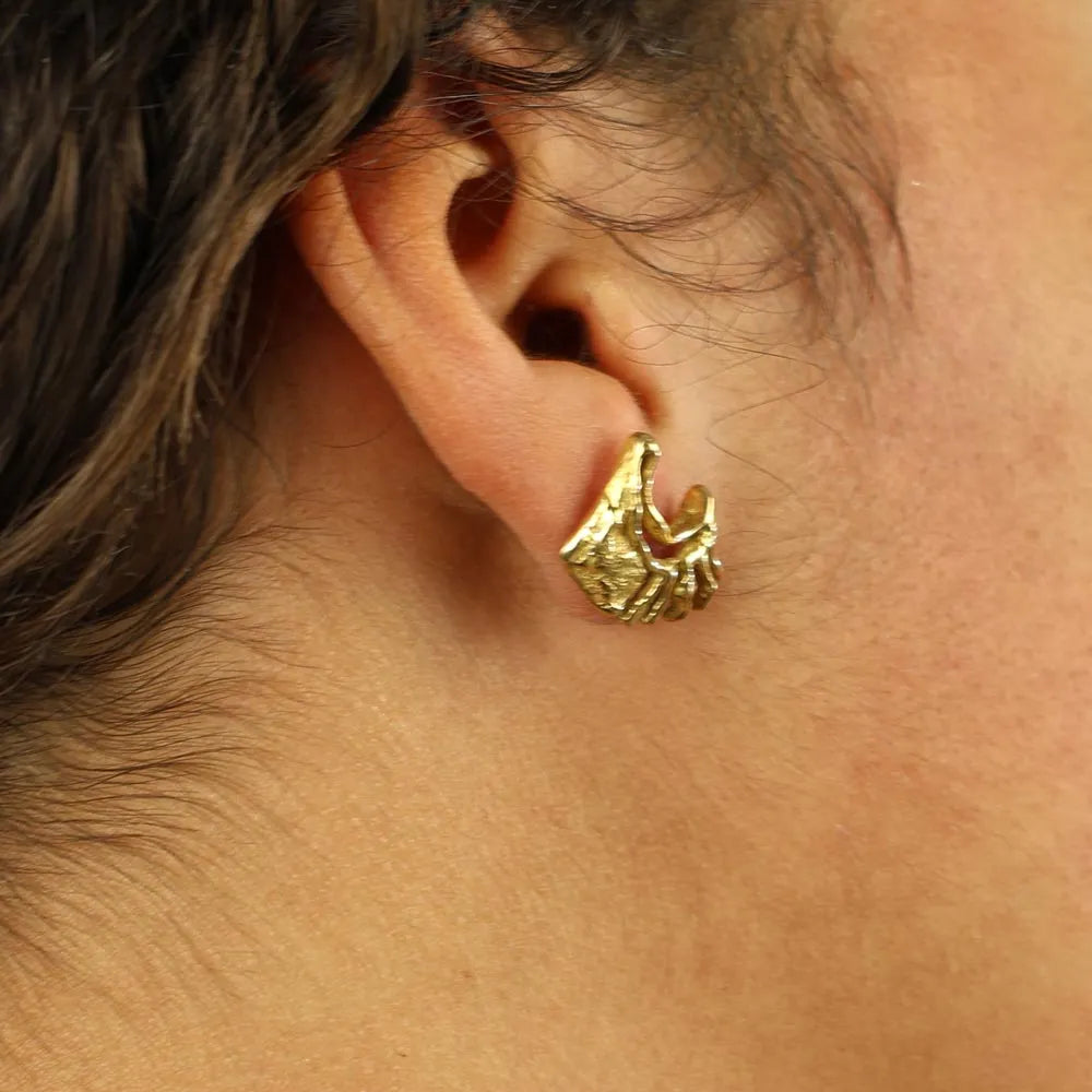 Boucles d'oreilles en Or jaune 18k - Signées Helga Kordt